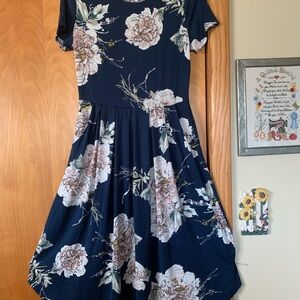 Reborn j blue flower knit dress.